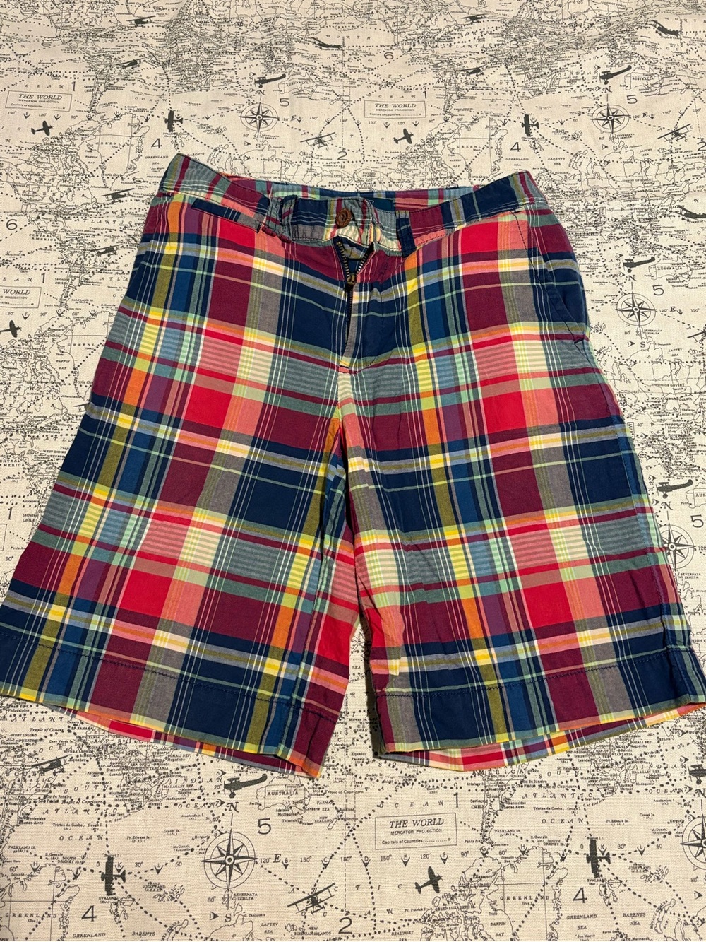 Ralph Lauren Red & Navy Plaid Men’s Shorts